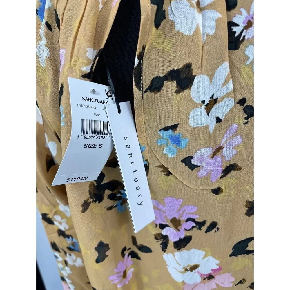 Sanctuary Women's Sheer‎ Floral Blouse Size Small